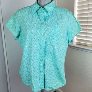 Style & Co Button Down Short Sleeve Shirt